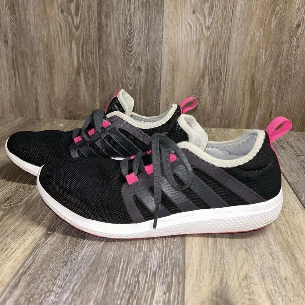 Adidas Fresh Bounce Women’s US Size 9.5 Sneaker Shoes W AQ7793 Black Grey Pink